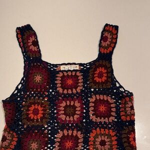 NATURAL LIFE Colorful Crochet Tank Top
